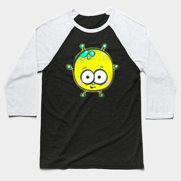 Cute Little Yellow Alien Baseball T-Shirt by 1Redbublppasswo